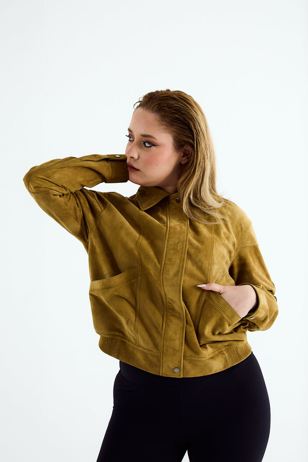 MILA Antique Moss Suede Jacket