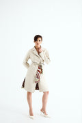 ALBA Zig Leather Trench Coat